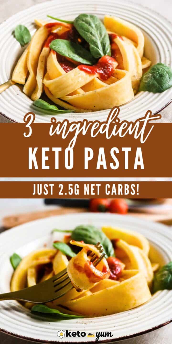 3 Ingredient Low Carb Keto Pasta