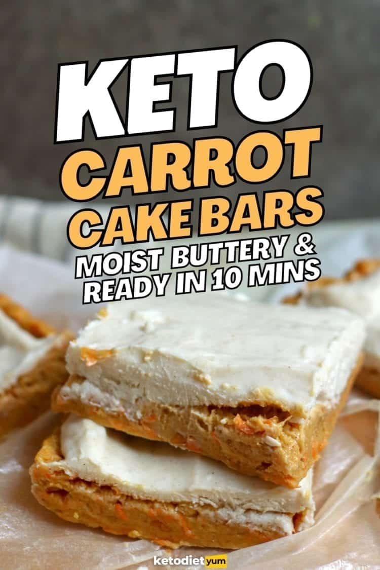 EASY Keto Carrot Cake Bars Recipe