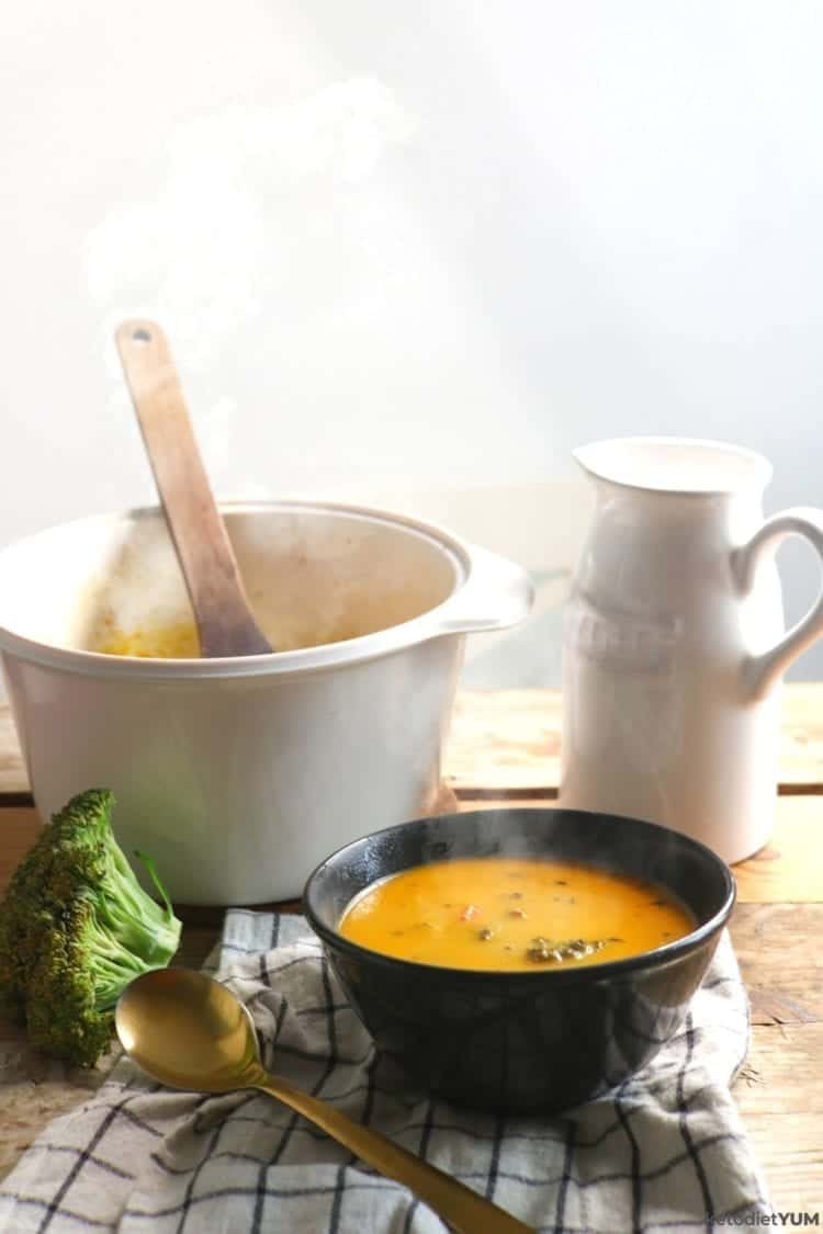 Delicious keto broccoli cheese soup recipe