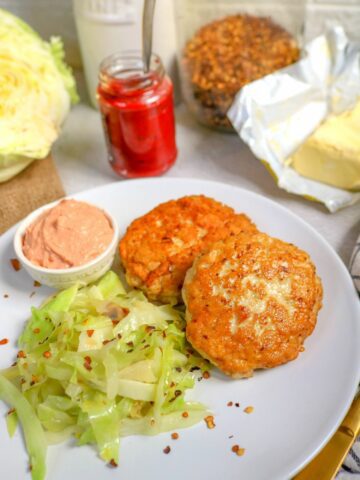 Keto Chicken Patties Recipe with Spicy Cabbage