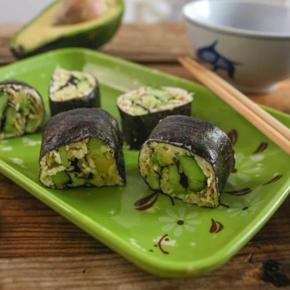 Vegetarian Cauliflower Rice Sushi Rolls Cauliflower Rice Sushi