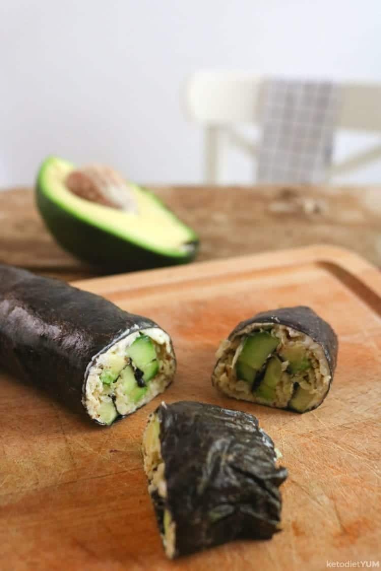 delicious cauliflower rice sushi rolls