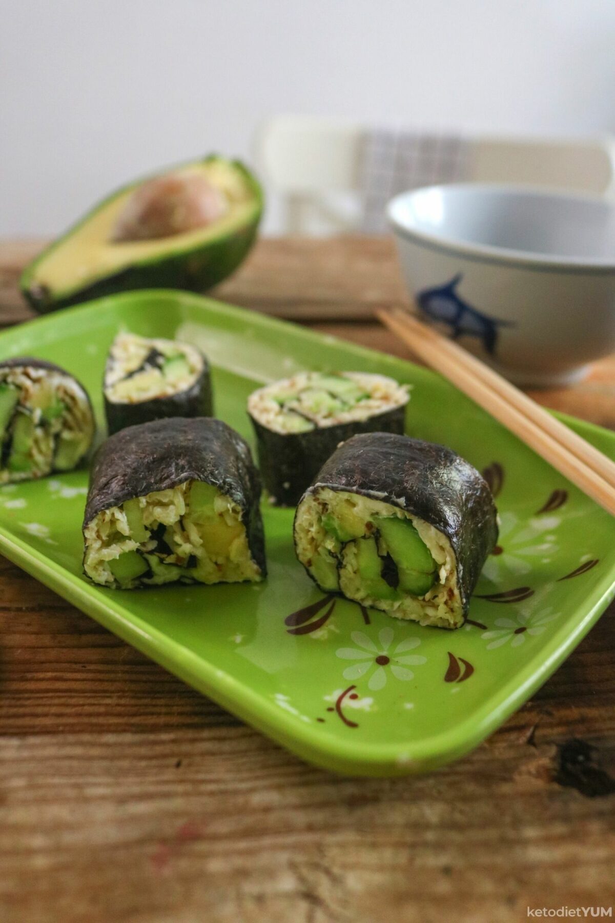 Keto Cauliflower Rice Sushi Rolls