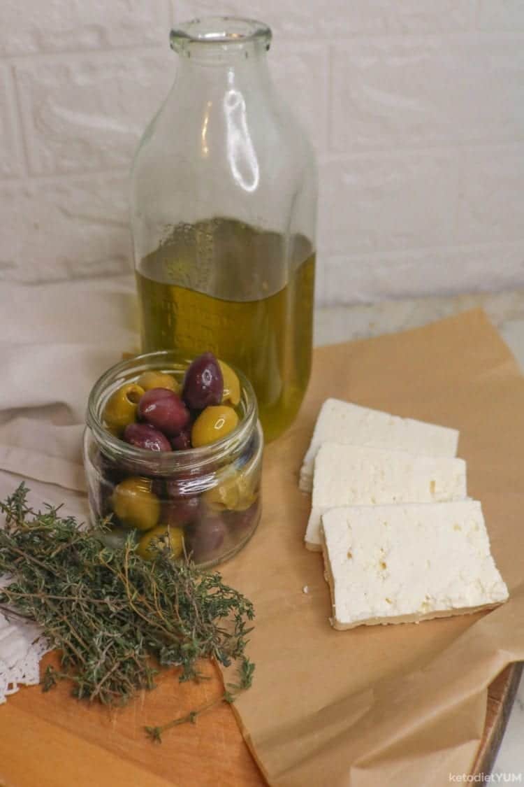 Keto Baked Feta Recipe Ingredients to make baked feta