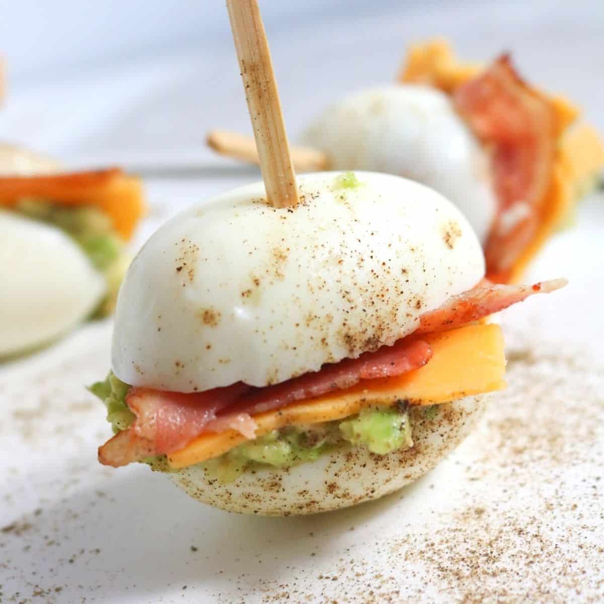 Bacon Egg and Cheese Keto Sliders