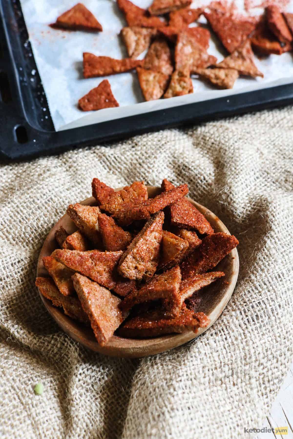 Keto Tortilla Chips Recipe Yummy keto tortilla chips recipe that only requires 2 ingredients