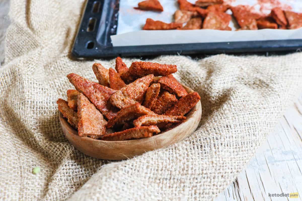 Keto Tortilla Chips Recipe Delicious keto tortilla chips fresh out of the oven