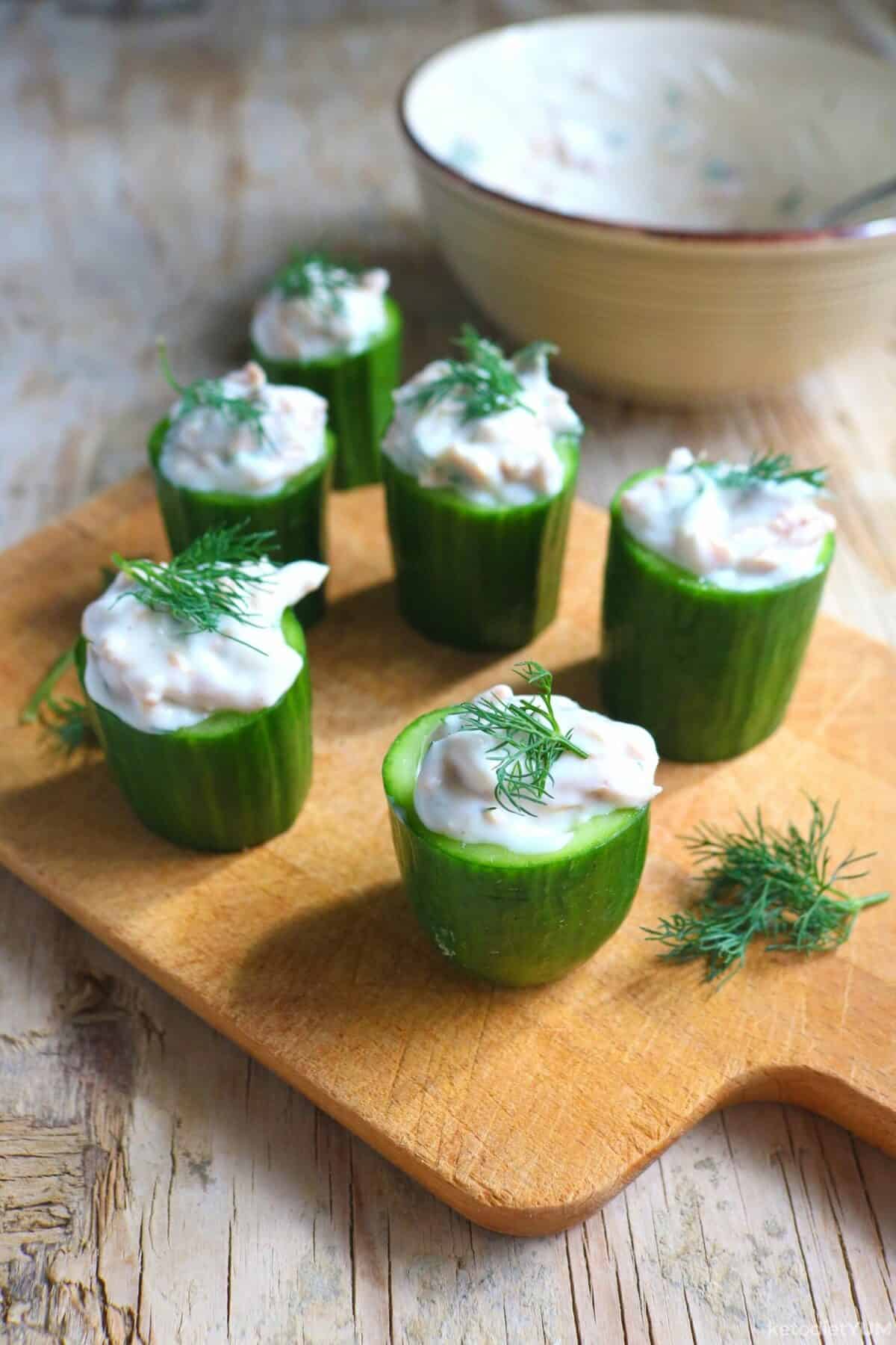 Tuna Cucumber Cups