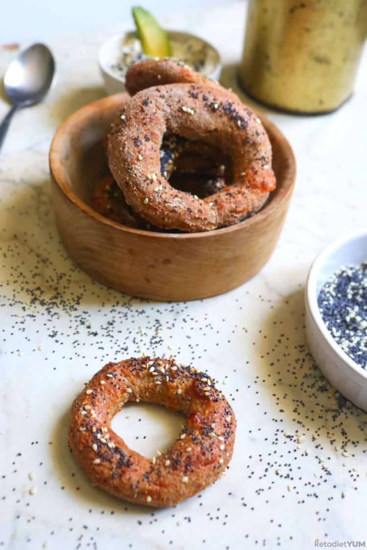 Keto fathead dough bagels ready to eat!