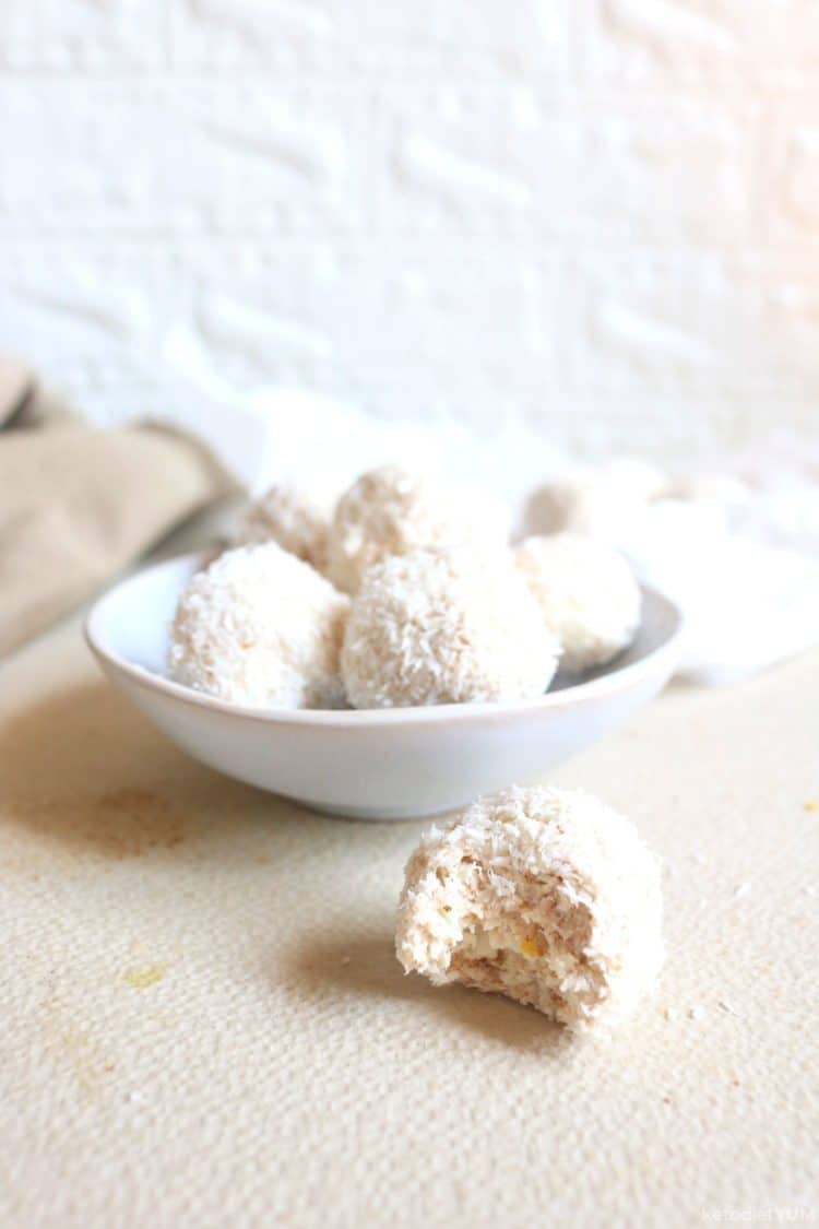 Delicious keto fat bombs with coconut