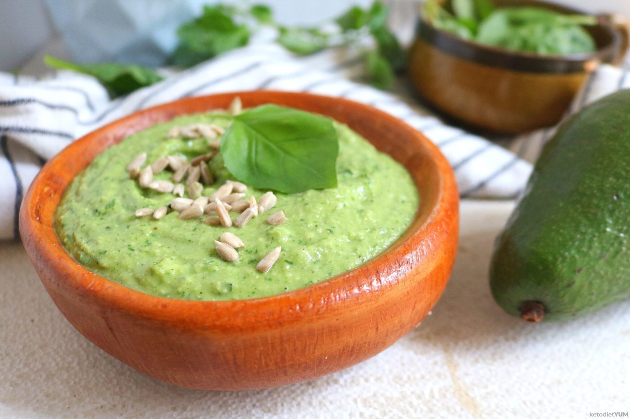Avocado Basil Pesto A Tasty And Filling Avocado Keto Pesto Keto Diet Yum