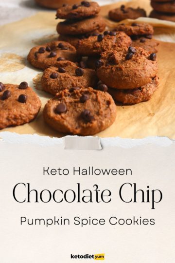 Keto Pumpkin Chocolate Chip Halloween Cookies