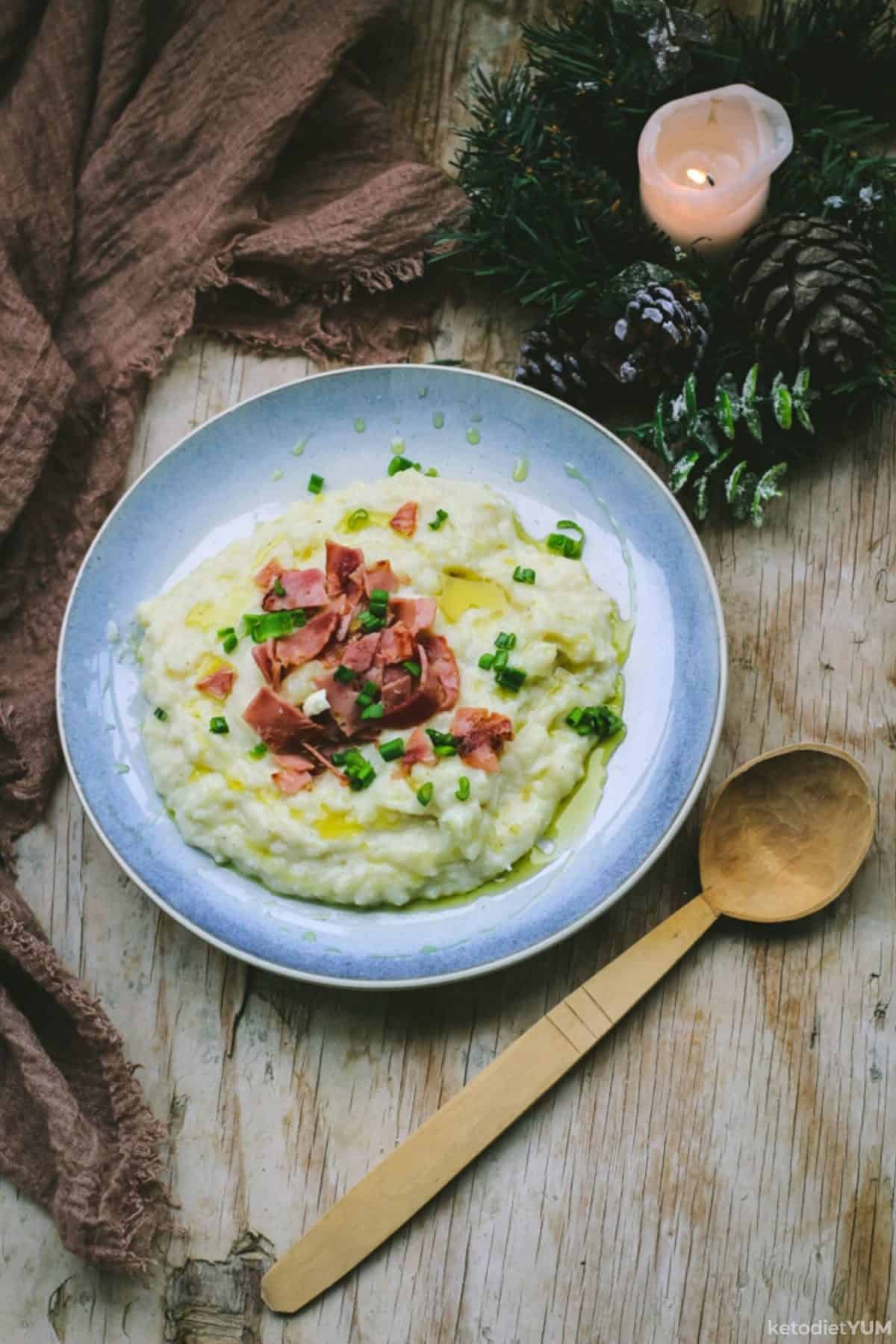 Delicious cauliflower mash is the perfect low carb alternative to traditional potato mash