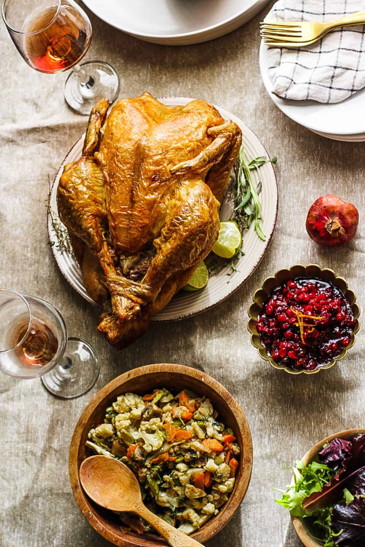 Keto Roast Turkey Thanksgiving Dinner