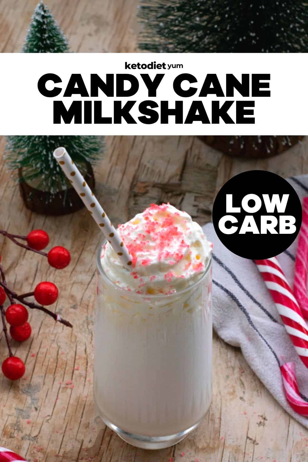 Keto Candy Cane Milkshake Recipe (SugarFree) Keto Yum