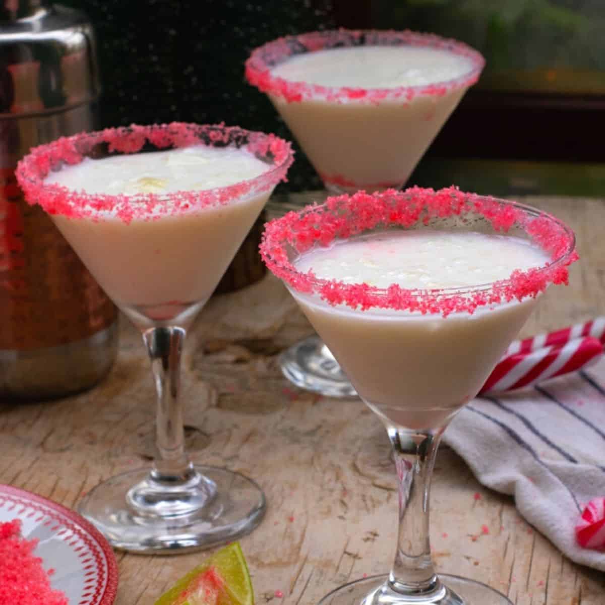 Candy Cane Keto Vodka Cocktail