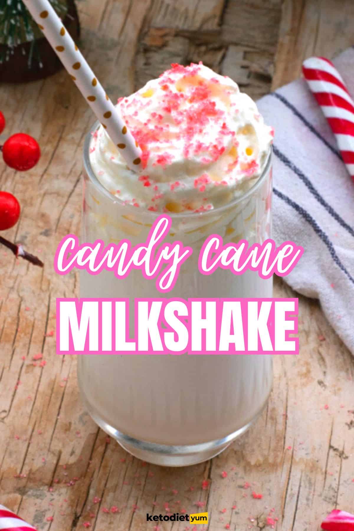 Keto Candy Cane Milkshake Recipe (SugarFree)