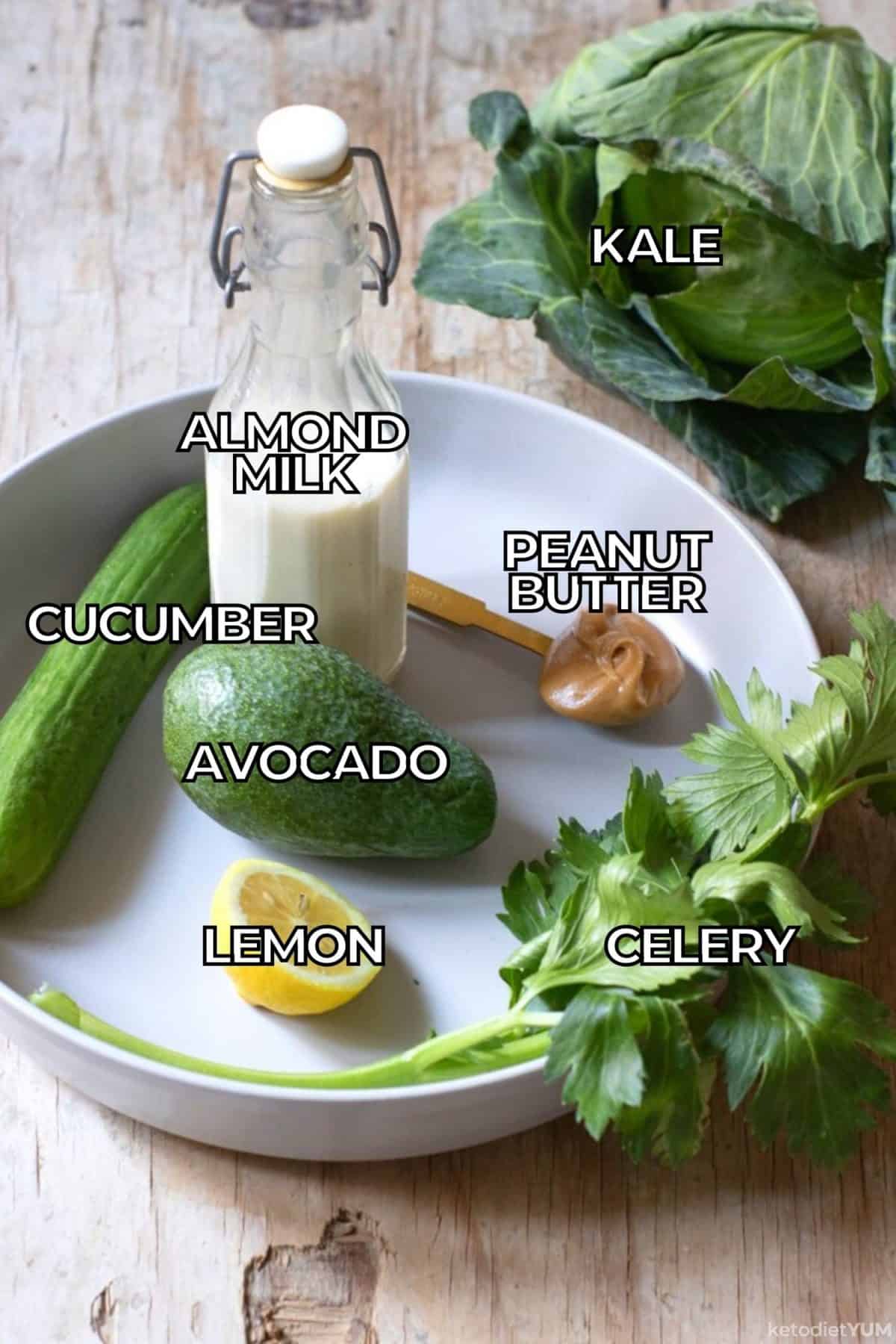 Keto Kale Smoothie Ingredients