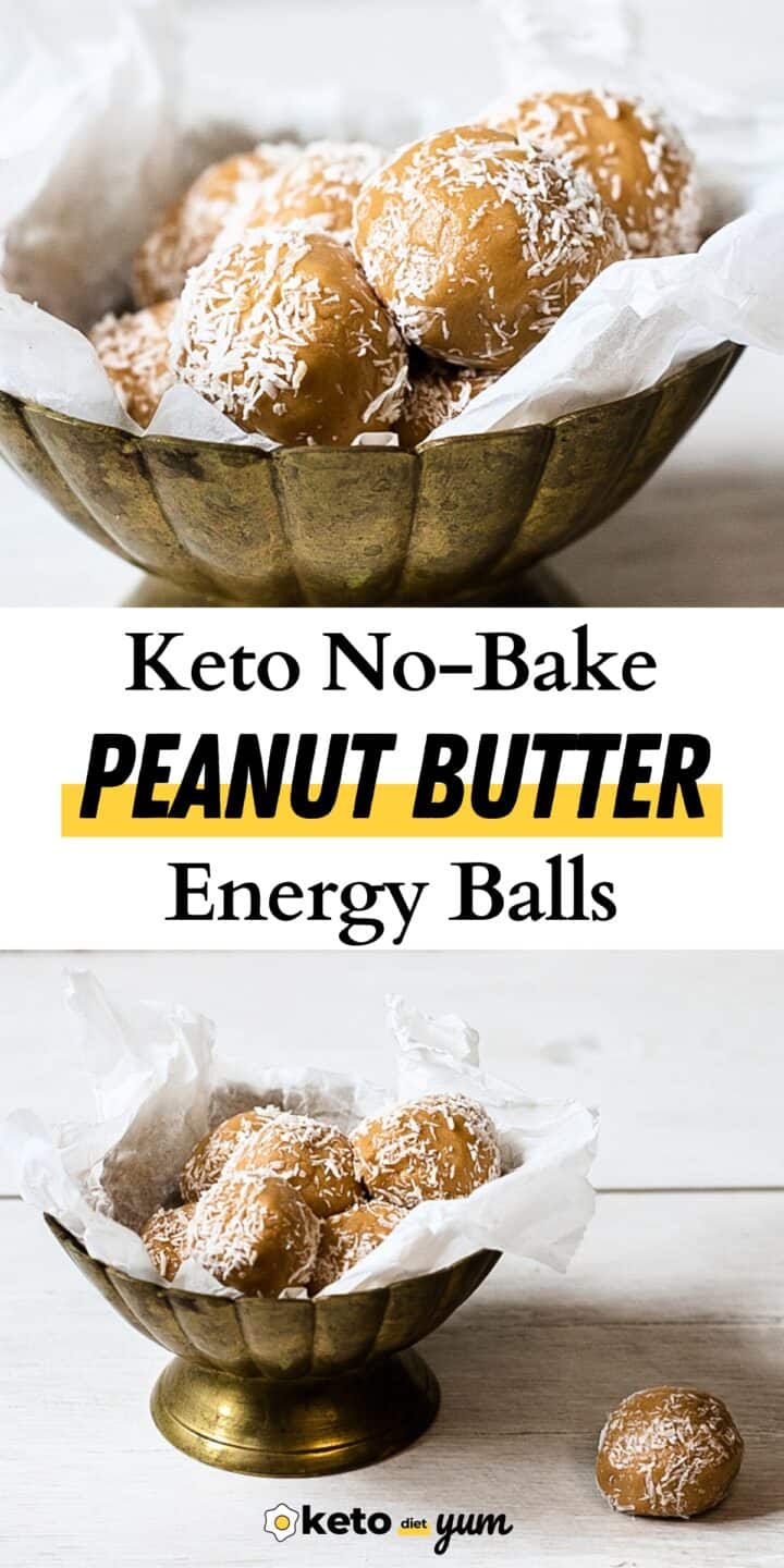 Low Carb Keto No Bake Peanut Butter Energy Balls