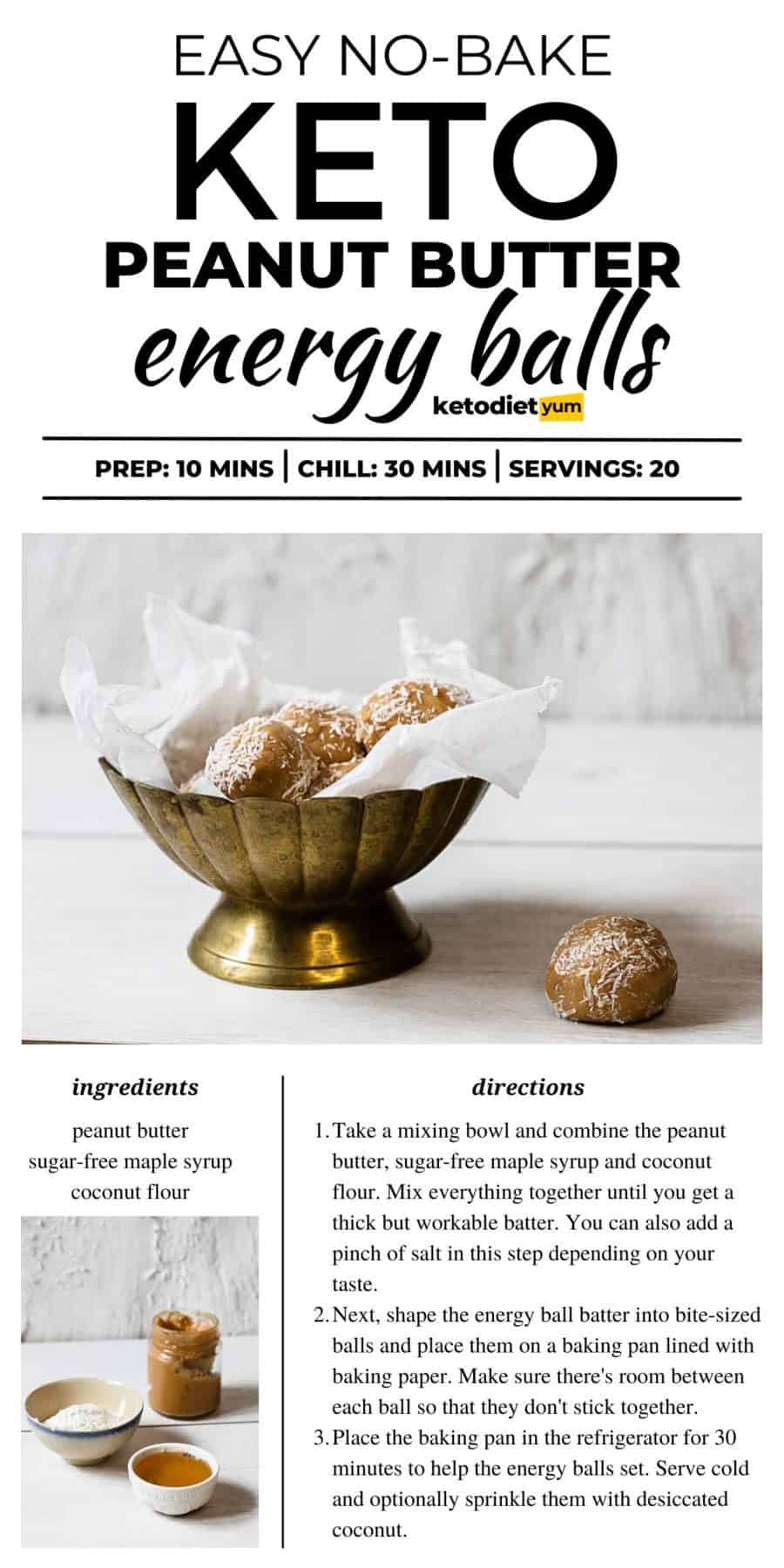 Yummy No Bake Peanut Butter Energy Balls