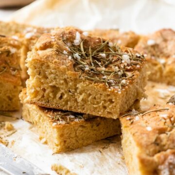 Rosemary Keto Focaccia Bread with Greek Yogurt