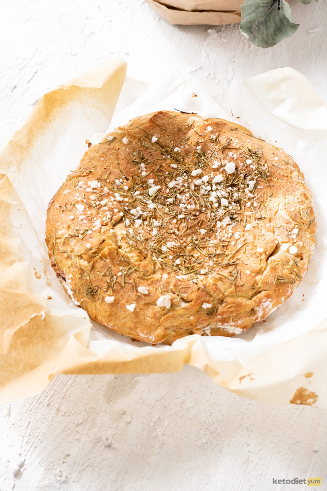 Rosemary Keto Focaccia Bread With Greek Yogurt Keto Yum