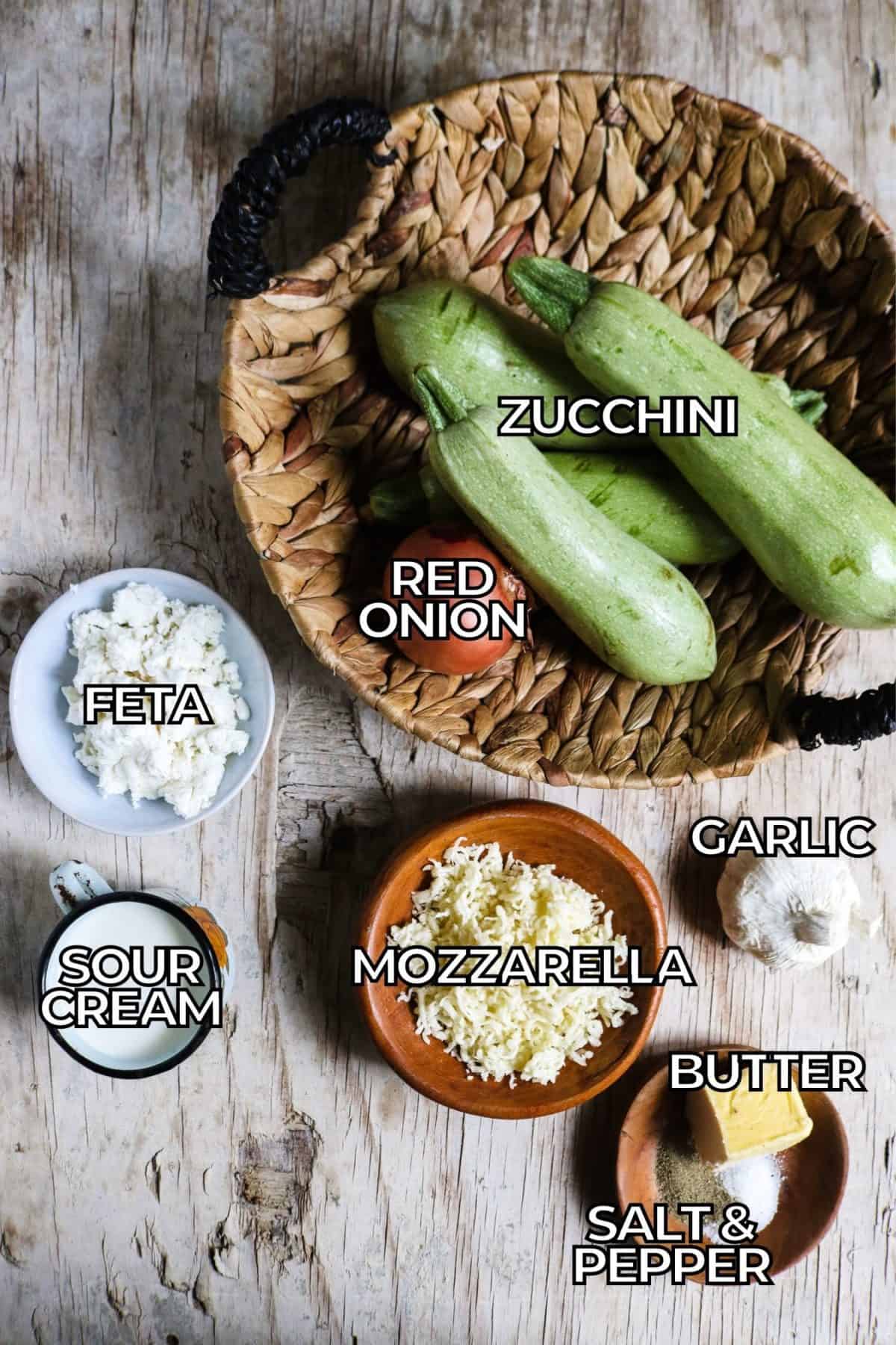 Cheesy Zucchini Casserole Ingredients