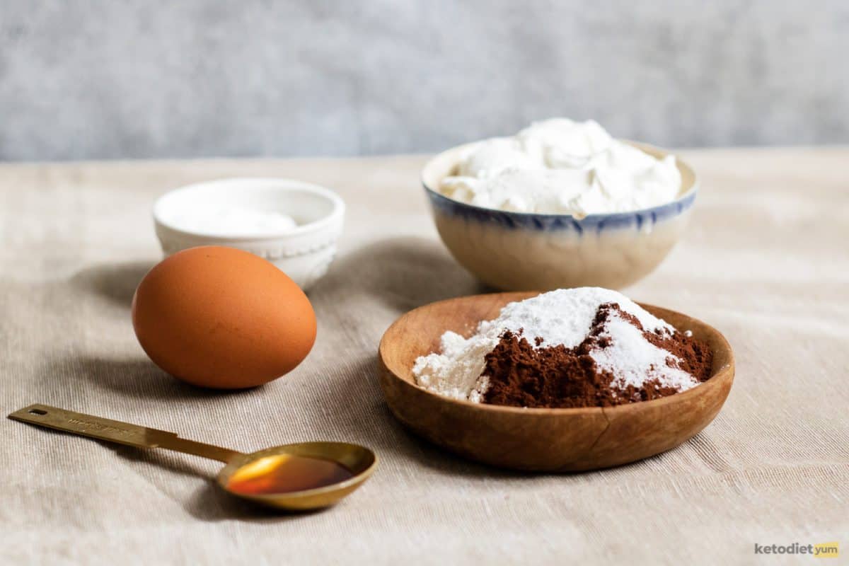 Keto Chocolate Chaffle Recipe The simple ingredients required to make a keto chocolate chaffle