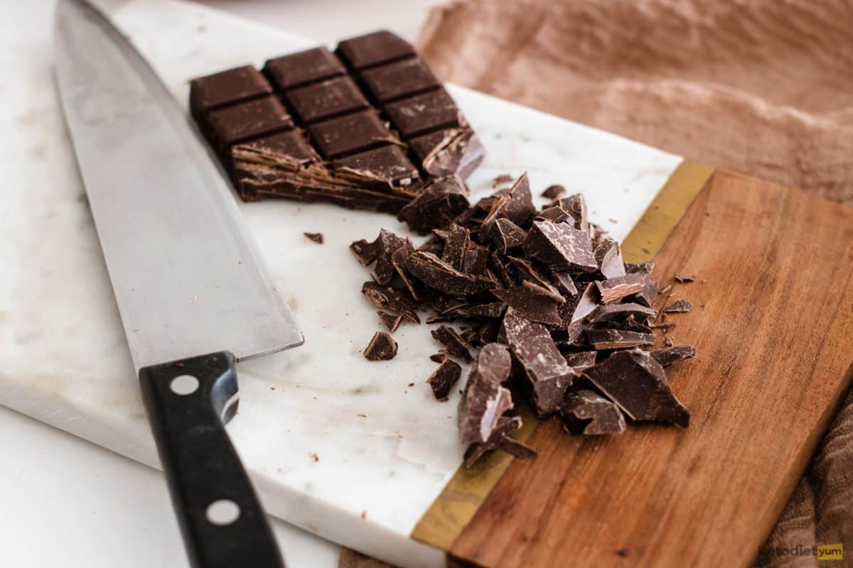 Sugar free chocolate bar cut into small pieces to melt in the microwave or using a double boiler