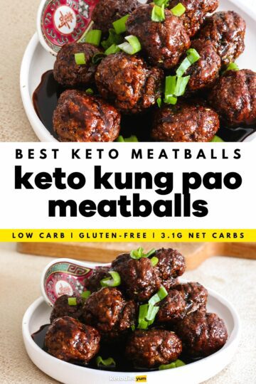 The Best Keto Meatballs - Kung Pao Meatballs