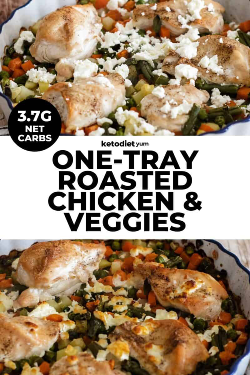Roasted Chicken And Vegetables With Feta Cheese