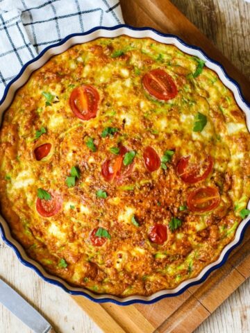 Keto Frittata with Zucchini and Goat Cheese