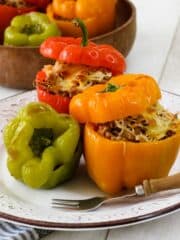 Keto Stuffed Peppers with Ground Beef