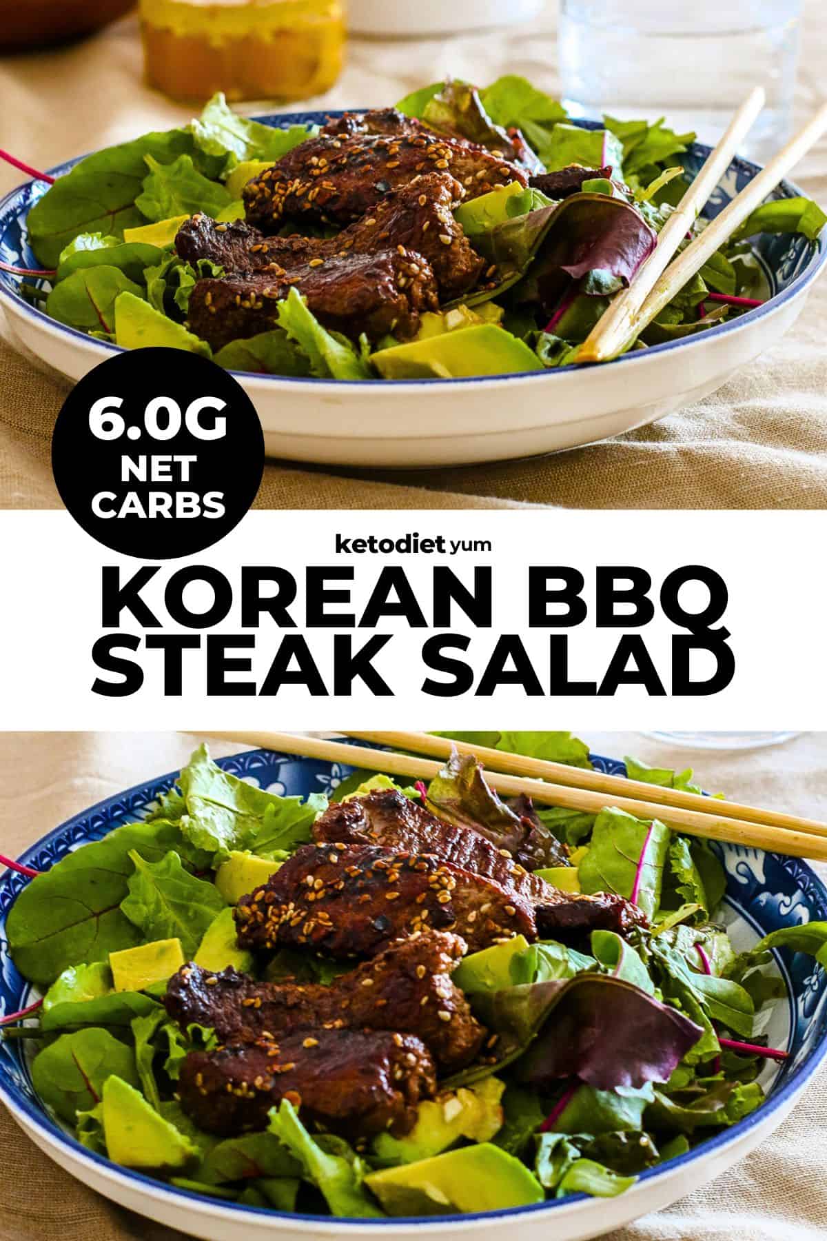 Low Carb Korean BBQ Steak Salad Keto Diet Yum