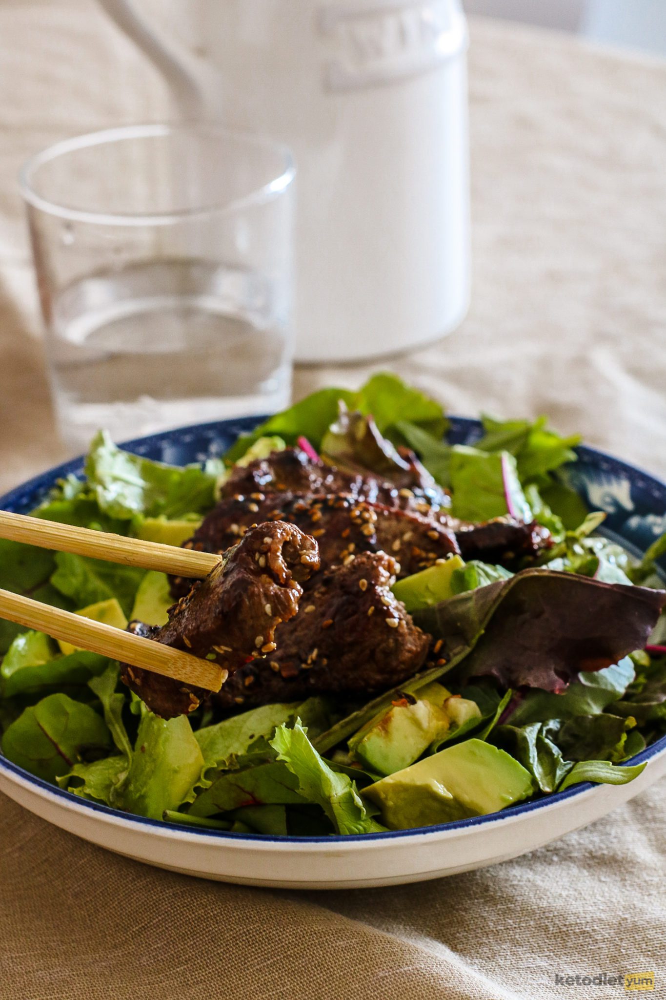 Low Carb Korean BBQ Steak Salad Keto Diet Yum