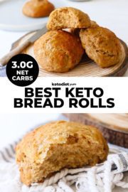 Best Keto Bread Rolls (Low Carb Recipe) - Keto Diet Yum