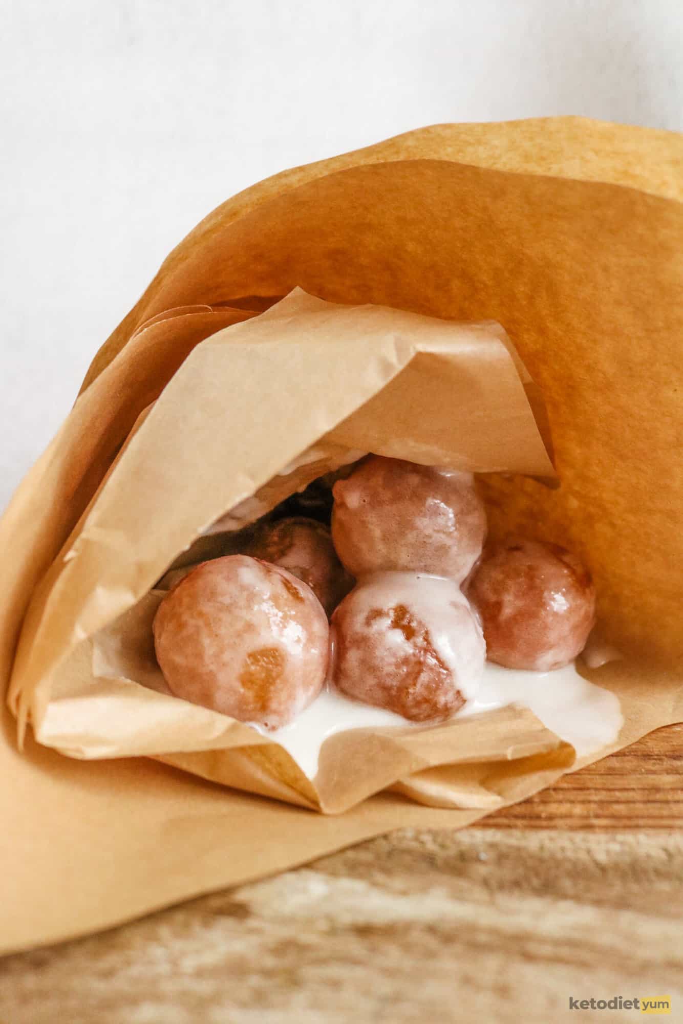 keto glazed donut balls