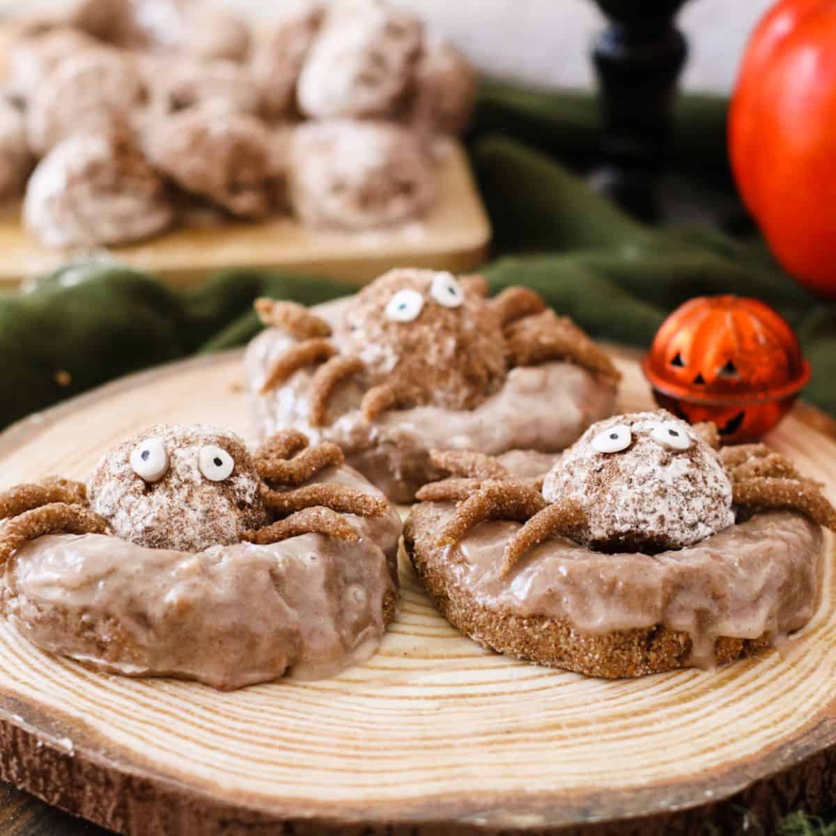 Keto Halloween Spider Donuts