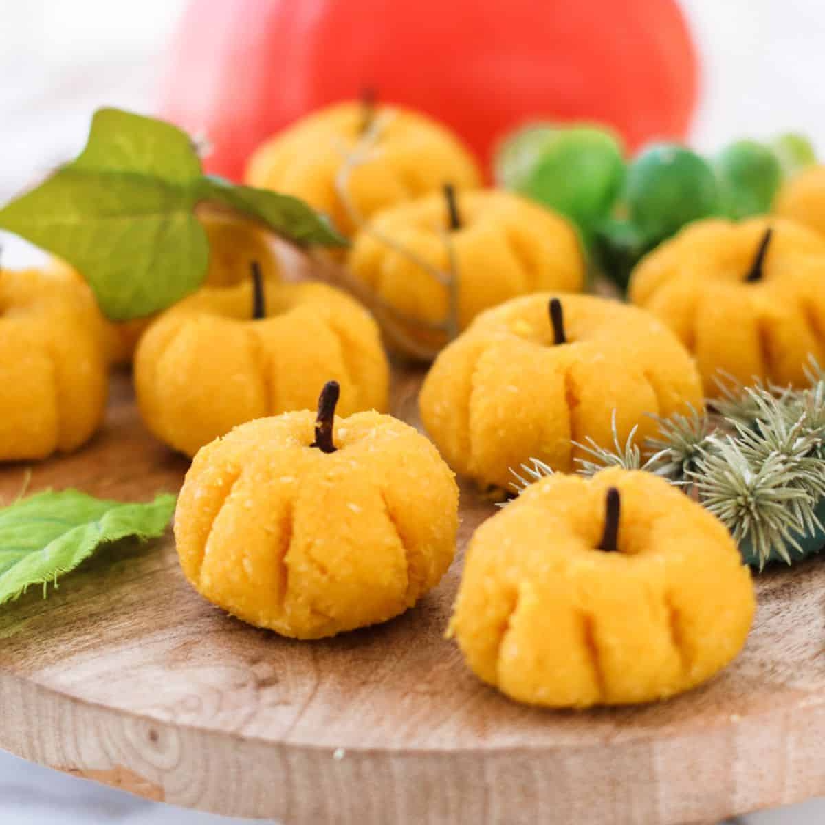 Keto Marzipan Pumpkins