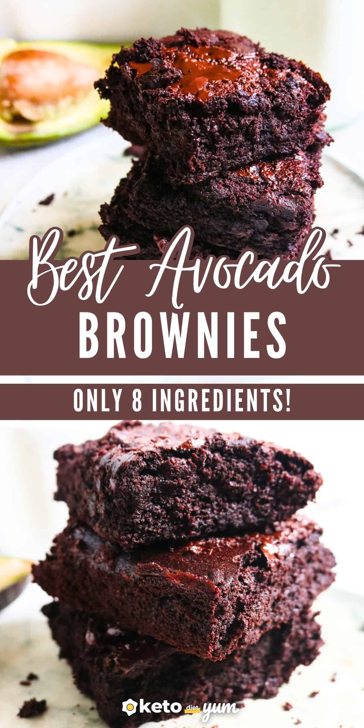 Keto Avocado Brownies Recipe (Sugar Free Brownies)