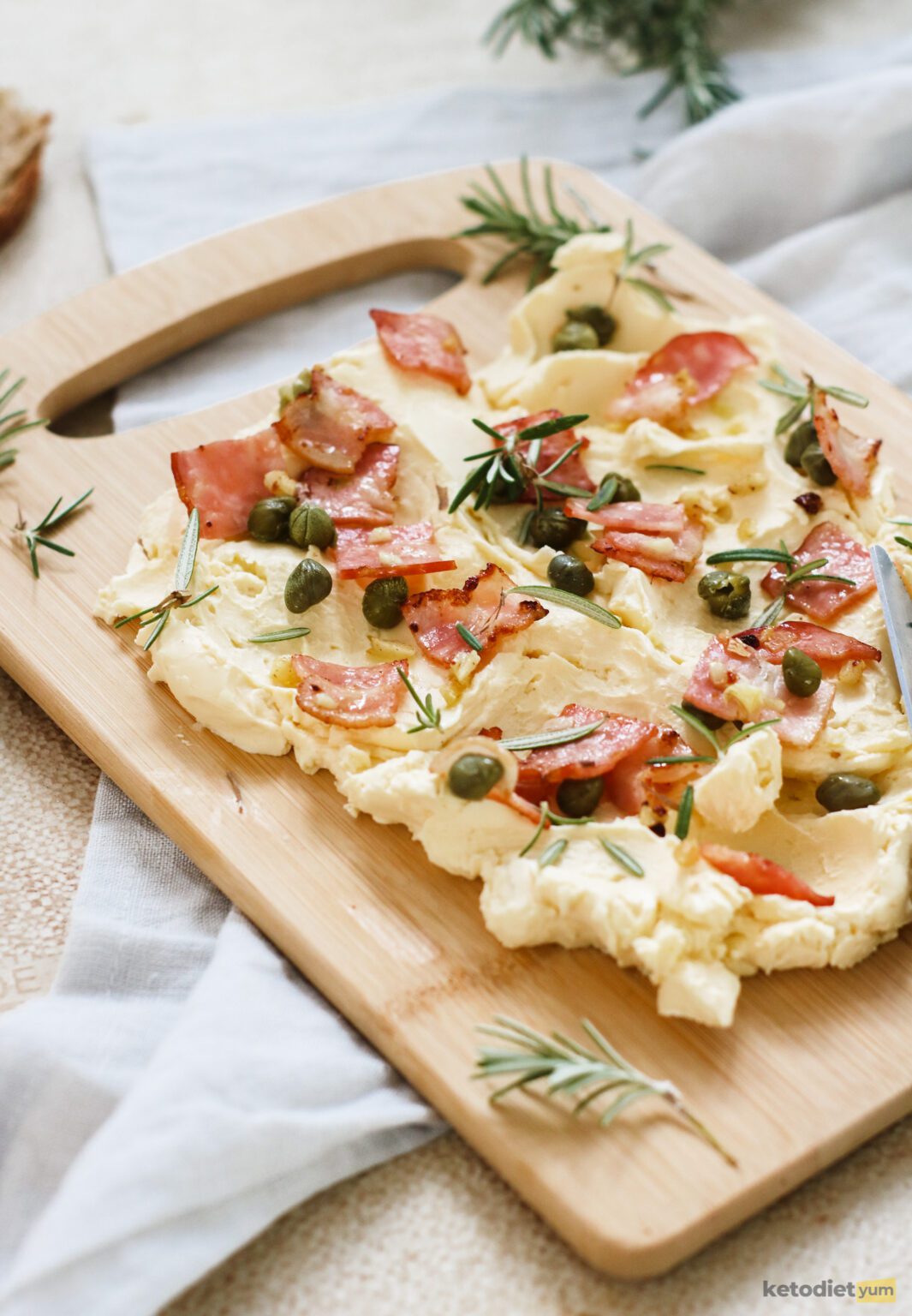 Keto Butter Board With Crispy Bacon & Capers (Keto Diet Yum)