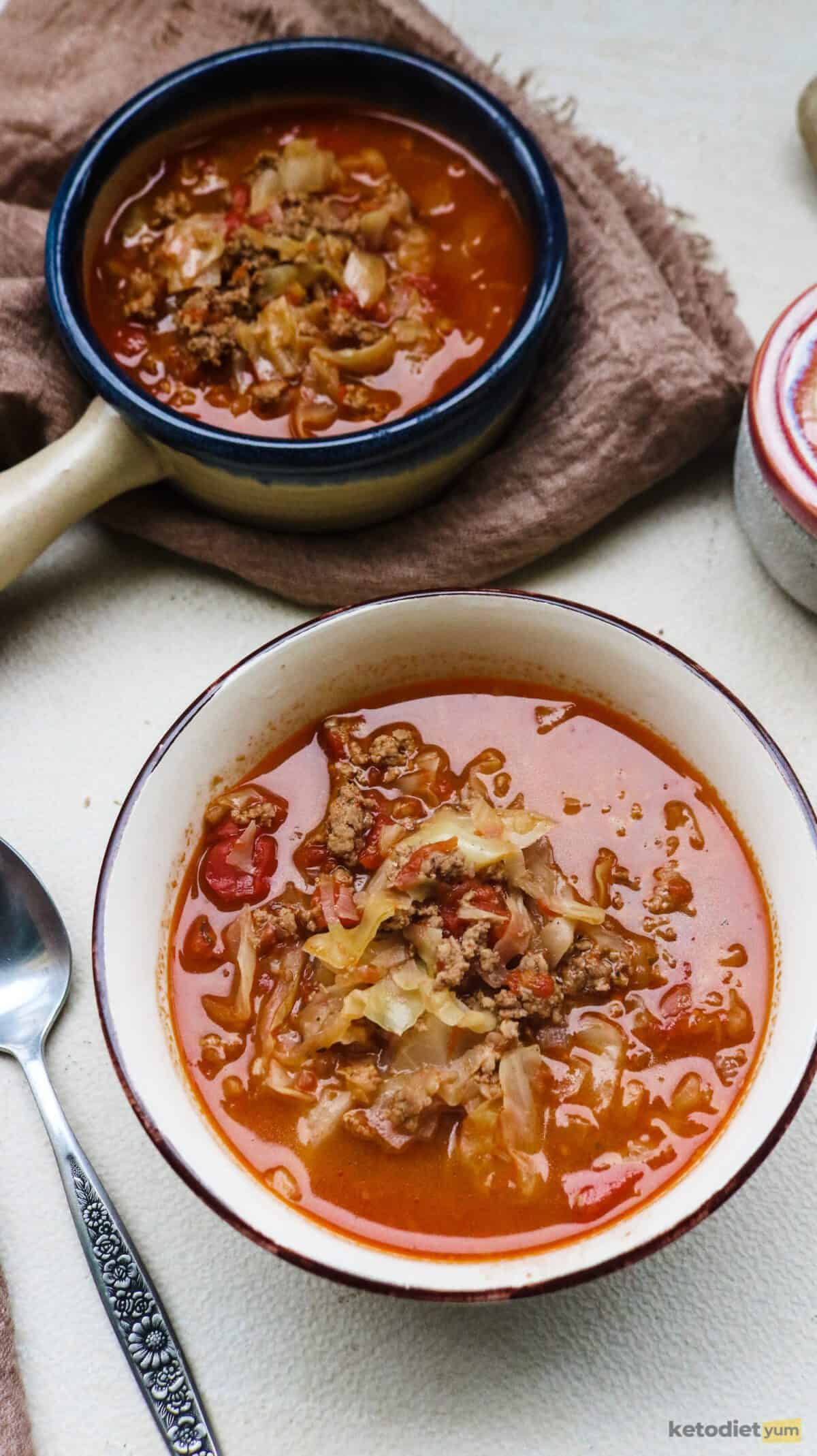 Tomato Cabbage Soup With Ground Beef (Keto & GlutenFree)