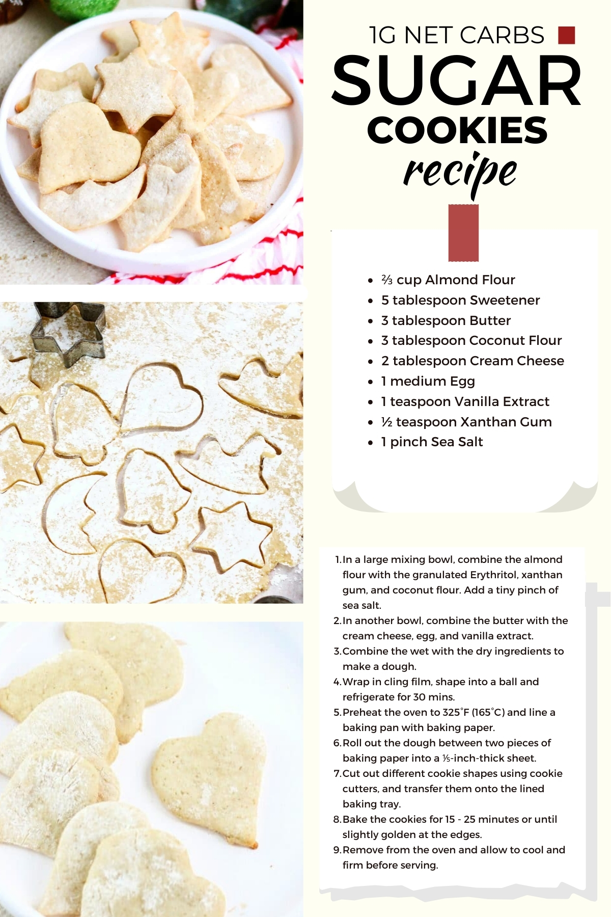 Keto Sugar Free Cookies 1g Net Carb Sugar Cookies Recipe