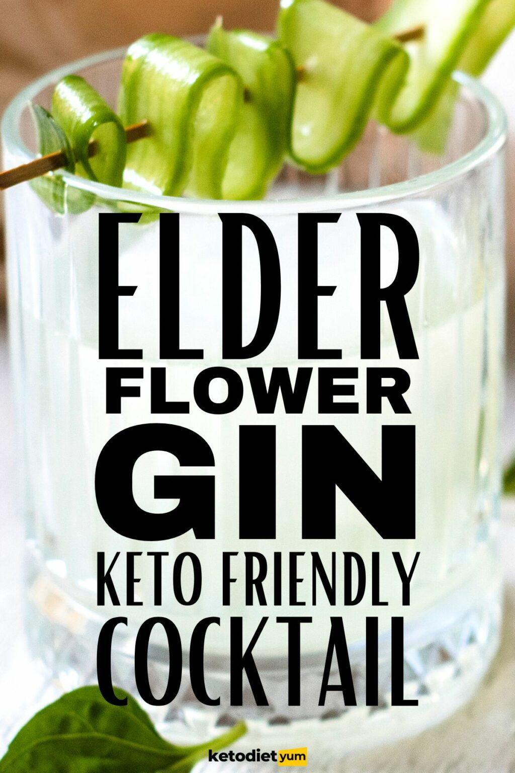 Easy Elderflower Gin Cocktail (Keto Cocktail)