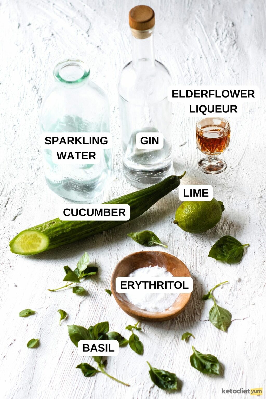 Easy Elderflower Gin Cocktail (Keto Cocktail)