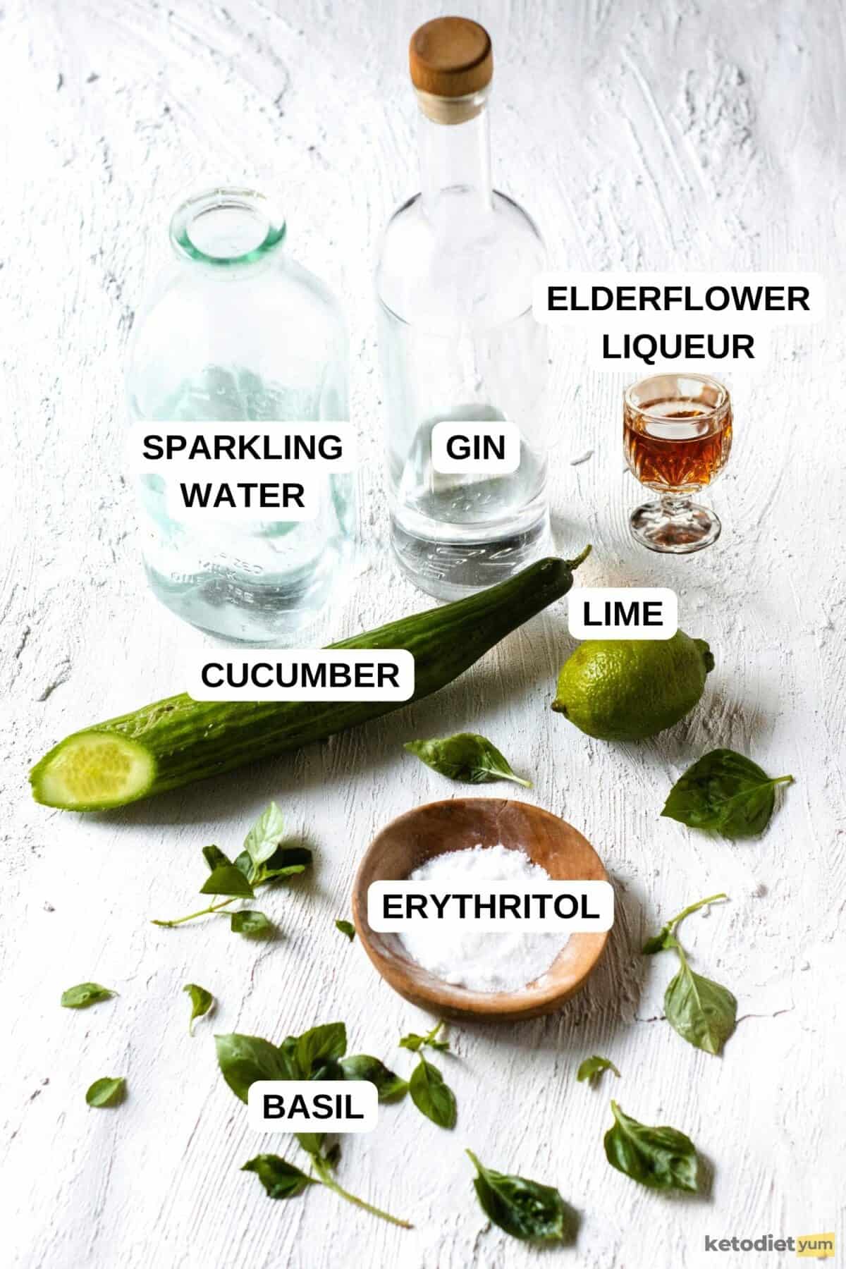 Elderflower Gin Cocktail Ingredients
