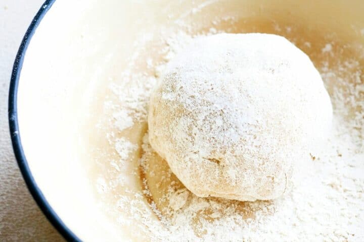 gluten free sugar cookies - dough in a mixing bowl