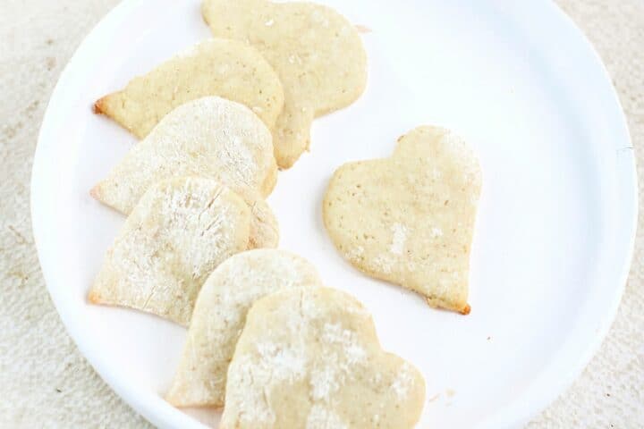 gluten free sugar cookies on a plate