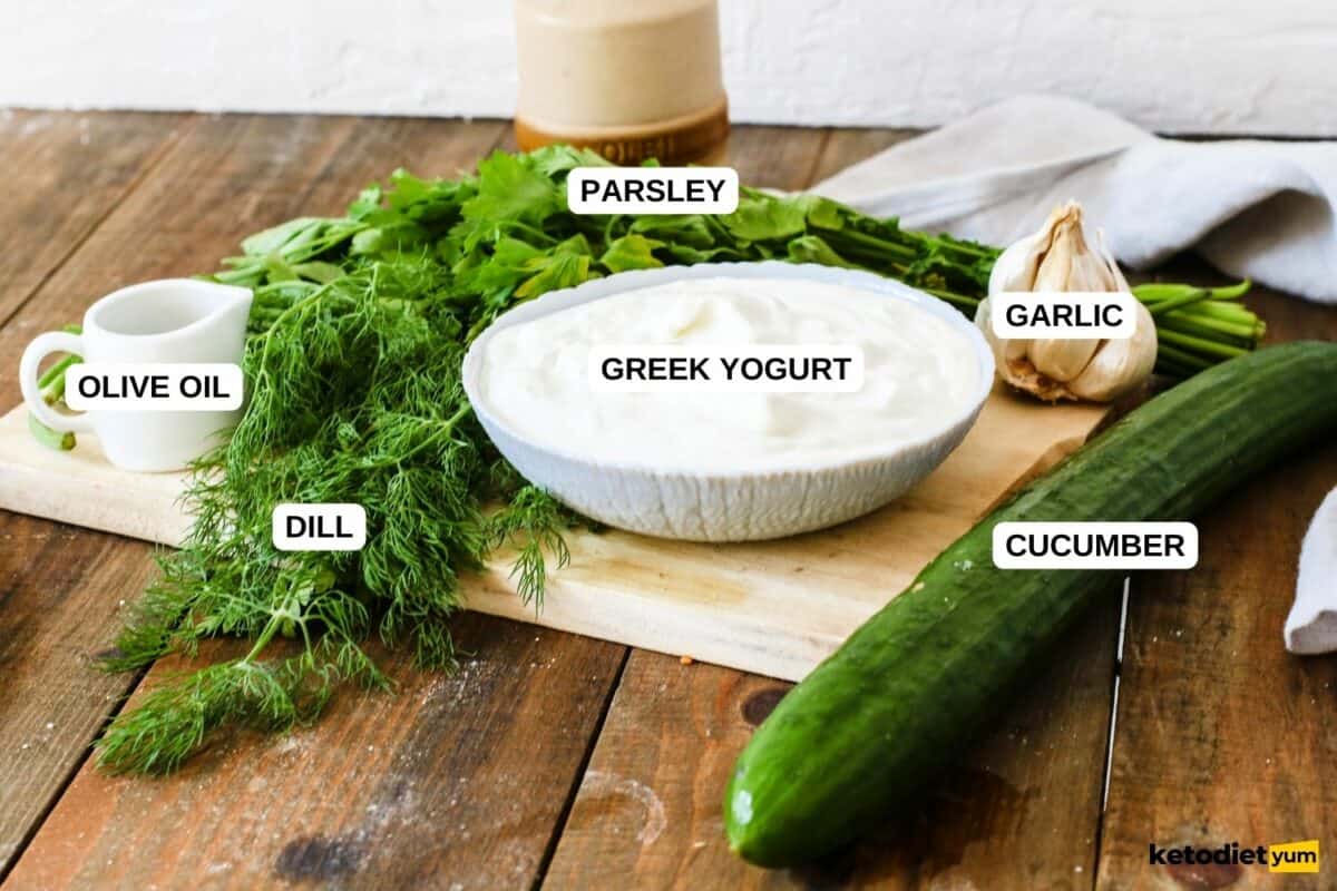 Keto Tzatziki Sauce Ingredients