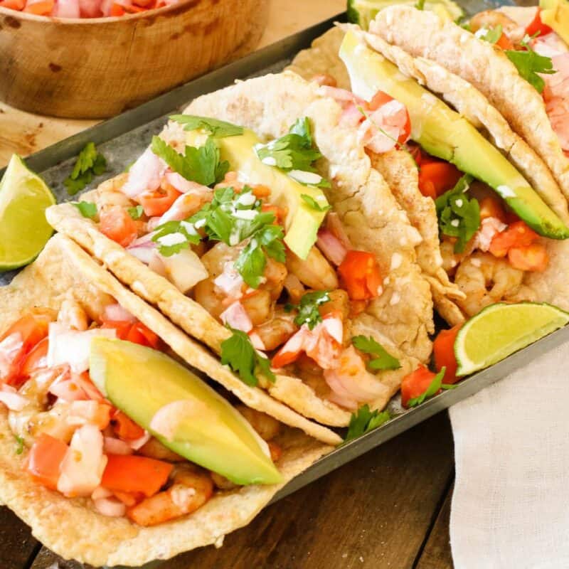 Healthy Low Carb Keto Shrimp Tacos (GlutenFree, Whole30)